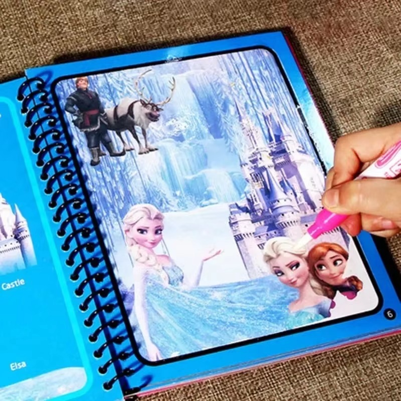 Cartoon Water Painting Drawing - đánh giá và giá Reusable Water Magic Coloring Book