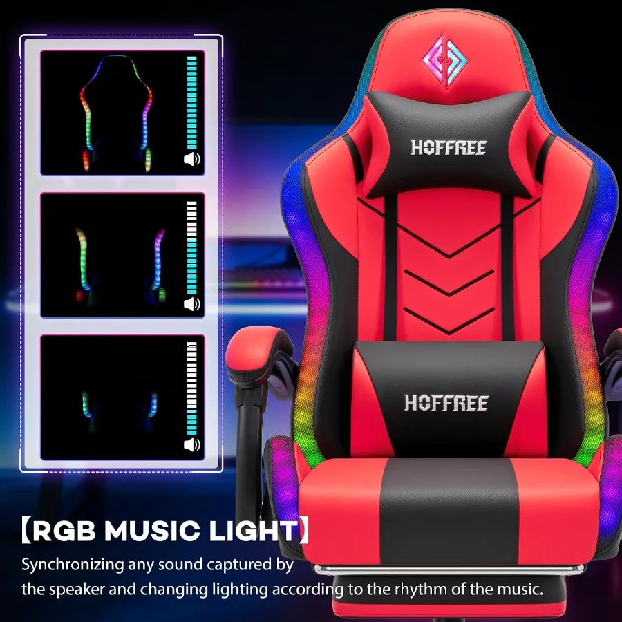 RGB Gaming Chair with Speakers - đánh giá và giá Music