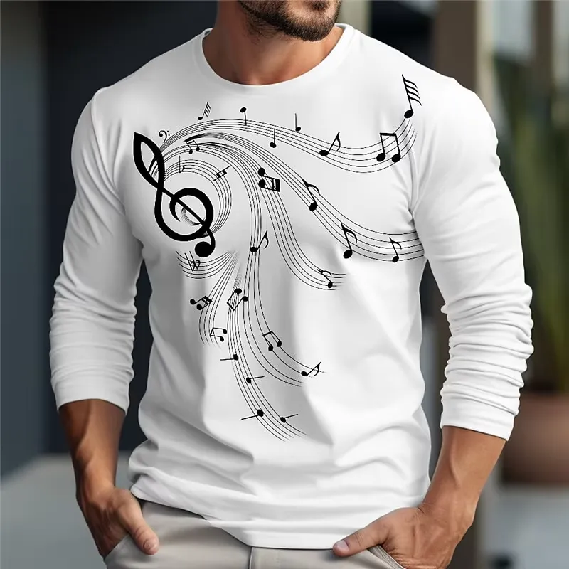 3D Long Sleeve Trend Music Pri - đánh giá và giá Music