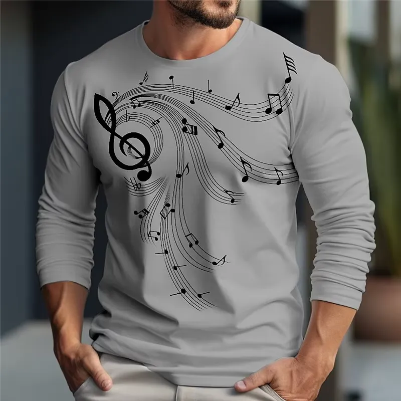 3D Long Sleeve Trend Music Pri - đánh giá và giá Music